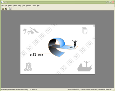 main eDive screen