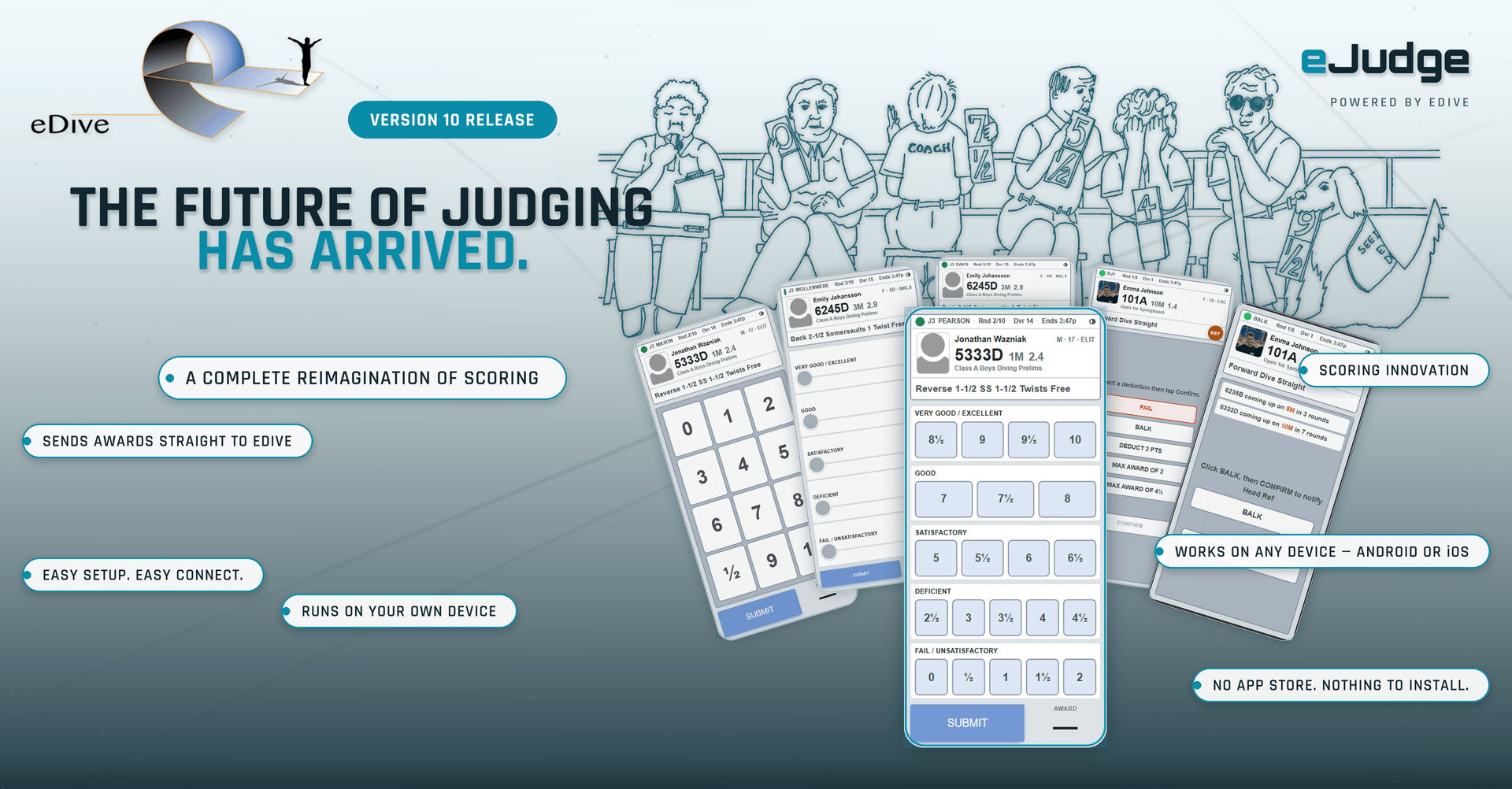 eDive Version 10 - eJudge Completely Reimagined
